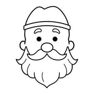 Szablon głowy Mikołaja (A3)