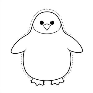 Szablony do wycięcia — elementy pingwina (arkusz A4)