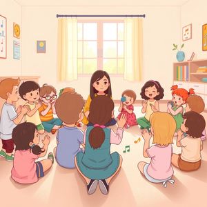 Ilustracja: Rozgrzewka rytmiczna w kole