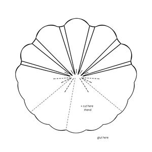 Szablon muszli — połówki skorupy (printable)