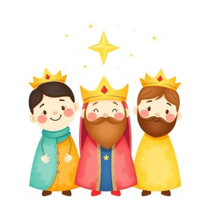 Ilustracja: Trzej Królowie (kolorowa)
