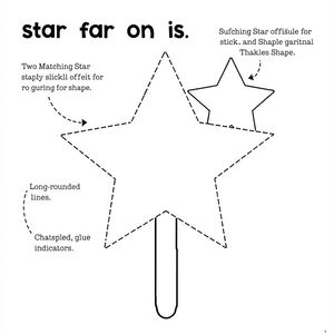 Szablon gwiazdki na patyczku