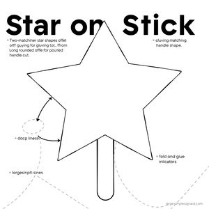 Szablon gwiazdki na patyczku