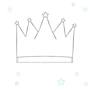 Szablon papierowej korony