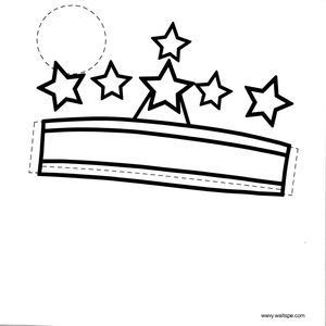 Szablon papierowej korony