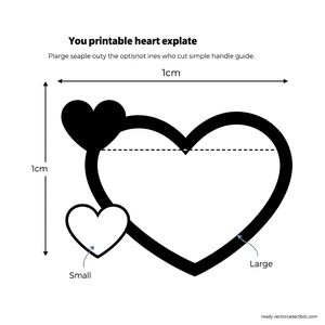 Szablon — Gąbka w kształcie serca (do wydruku)