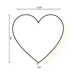 Szablon — Gąbka w kształcie serca (do wydruku)