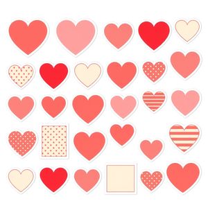 Szablon — Naklejki/pamiątkowe serduszka