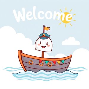 Plakat powitalny „Ahoj, marynarze!”