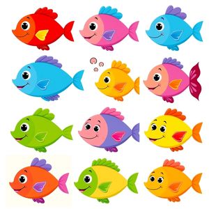 Rybki do łowienia — kolorowe karty