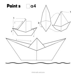 Szablon łódki papierowej (do złożenia)