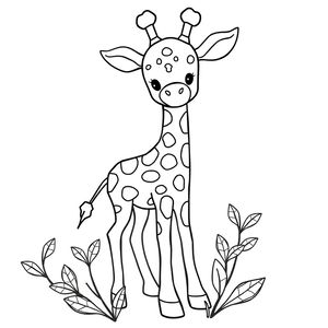 Kolorowanka: żyrafa