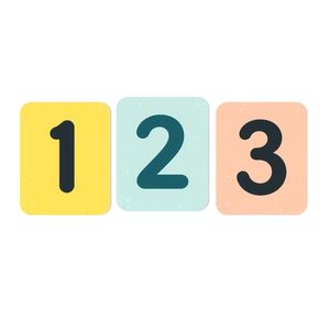 Karty z liczbami 1–3 (duże)