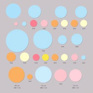 Szablon do wycięcia kolorowych kółeczek