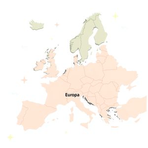 Prosta mapa Europy (ilustracja)