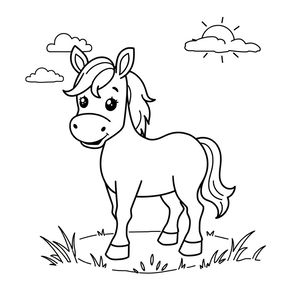 Strona do kolorowania: koń