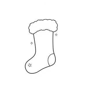 Kolorowanka: Skarpeta Mikołaja