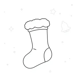 Kolorowanka: Skarpeta Mikołaja