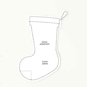 Szablon do wycięcia: papierowa skarpeta