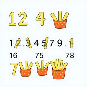 Pomocnik do liczenia — paski frytek