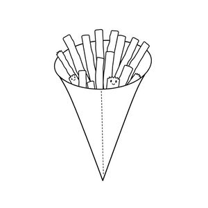 Szablon rożka na frytki (A4)
