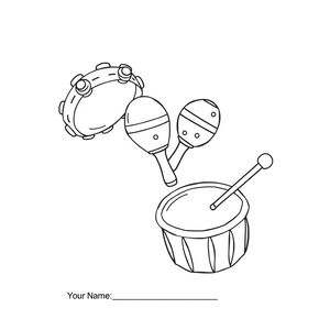 Kolorowanka: Instrumenty perkusyjne