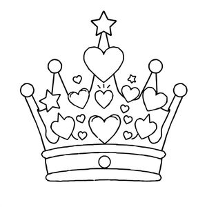 Strona do kolorowania — korona