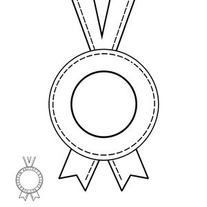 Szablon papierowego medalu