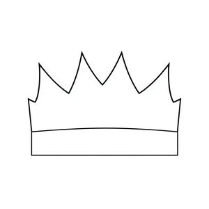 Szablon papierowej korony