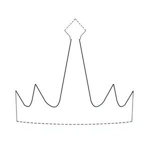 Szablon papierowej korony