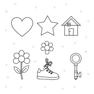 Kolorowanka: symbole wróżb