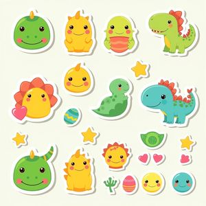 Arkusz naklejek — nagrody dinozaury