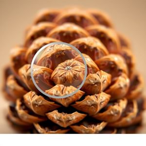 Zbliżenie szyszki (makrofotografia)