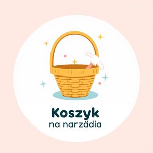 Etykieta koszyka na narzędzia — sprzątanie