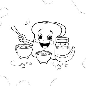 Kolorowanka: puzzle-kanapka i akcesoria