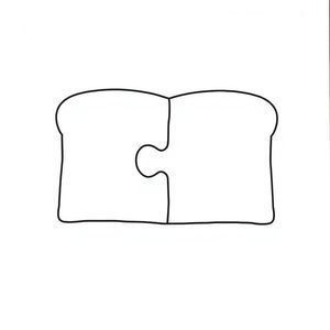 Szablony elementów puzzle z chleba