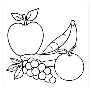 Strona do kolorowania: owoce i warzywa