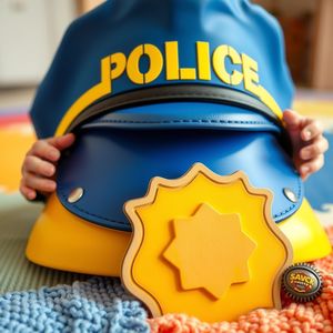 Kapelusz i odznaka policjanta