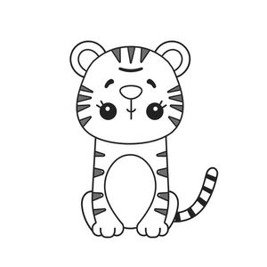 Kolorowanka: mały tygrysek