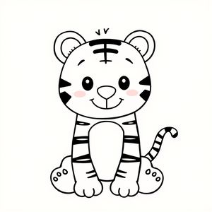 Kolorowanka: mały tygrysek