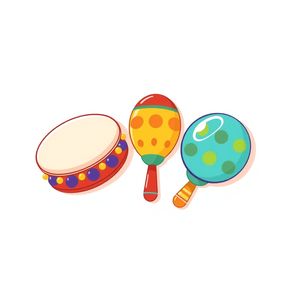 Grafika: Instrumenty rytmiczne dla dzieci