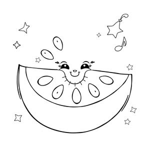 Kolorowanka: Arbuzowy plaster