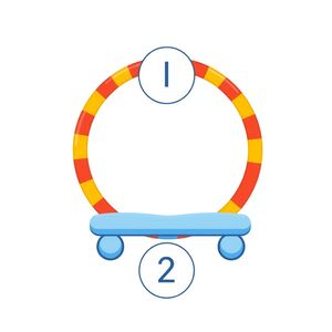 Naklejki/znaczniki hula-hoop i belka równowagi (szablon)