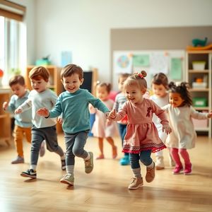 Zabawa rytmiczna — marsz w kółku