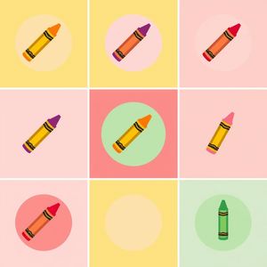 Karty wyboru ulubionej kredki