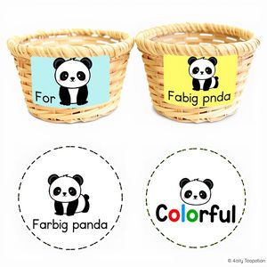 Etykiety koszyków do sortowania (duża/p​o czarno-białe/kolorowe)