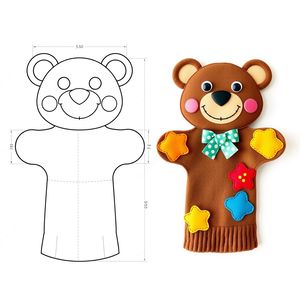 Szablon skarpetkowej pacynki