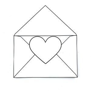 Koperta z listem — szablon do złożenia