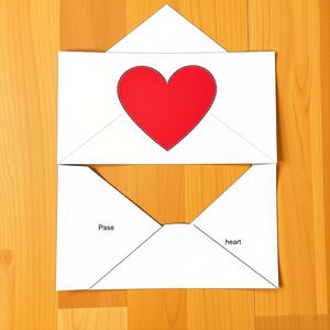 Koperta z listem — szablon do złożenia