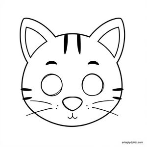 Maski: kotek i piesek — szablony do wydruku